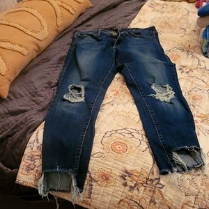 Ripped jeans, size 30". Stretchy and comfy